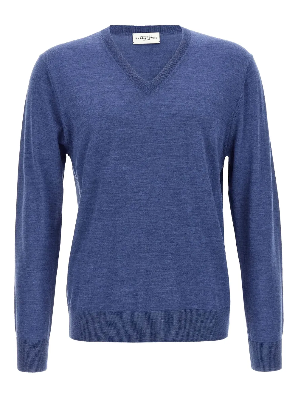 Ballantyne V-neck Wool Sweater In Blue