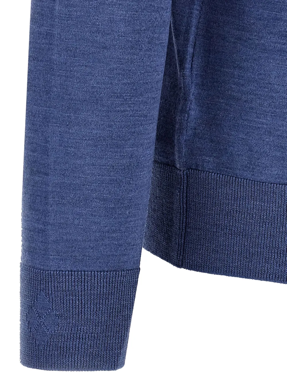 Ballantyne V-neck Wool Sweater In Blue