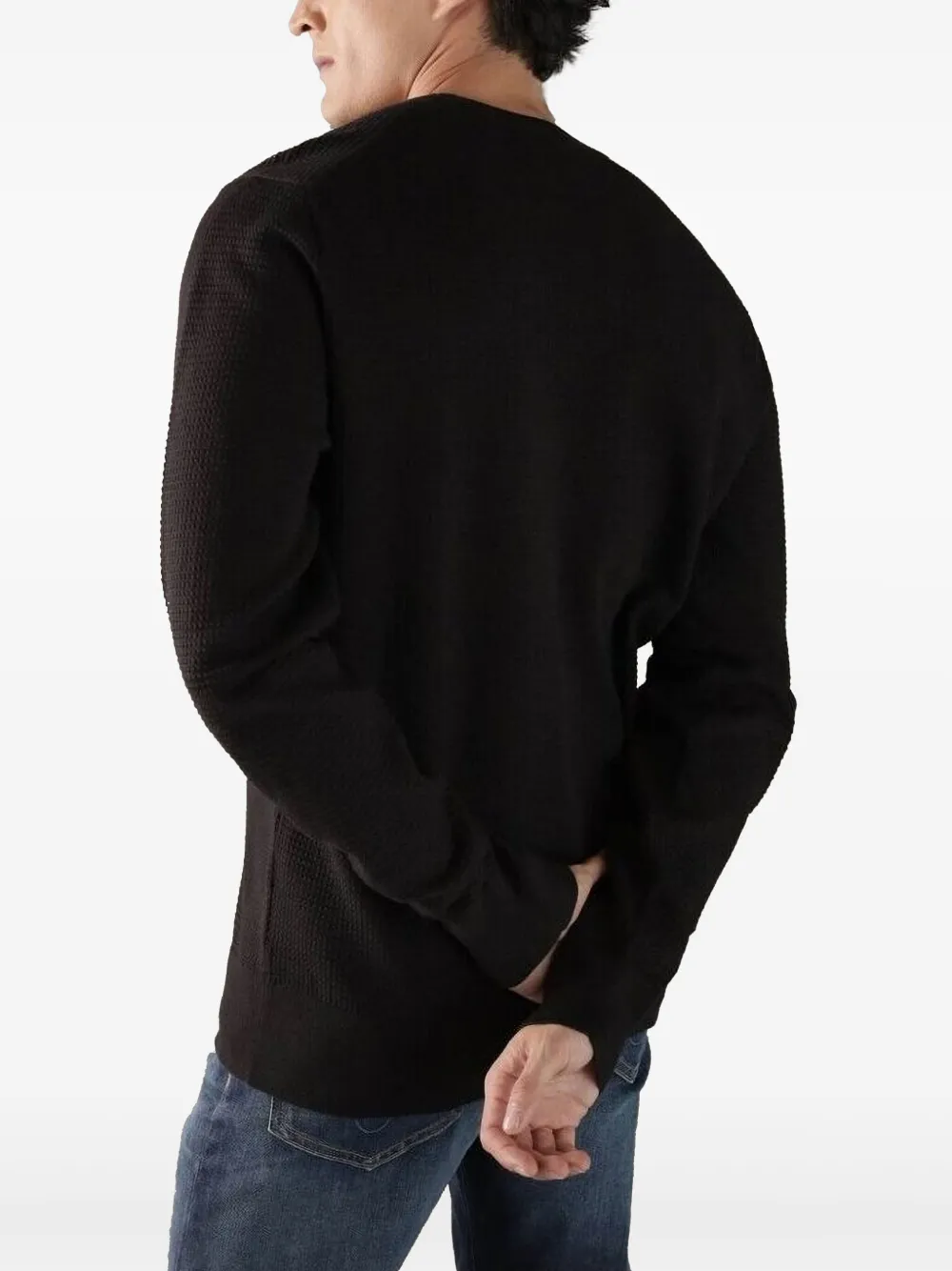 Calvin Klein Trui met wafelpatroon Zwart