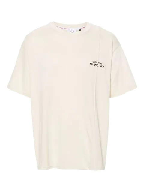 GCDS embroidered-logo cotton T-shirt