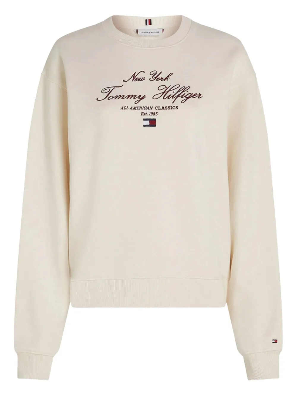 Tommy Hilfiger logo-embroidered sweatshirt - ニュートラル Tommy Hilfiger logo-embroidered sweatshirt - ニュートラル