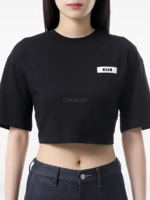 Tシャツ・カットソー MSGM Women Tops 3541MDT83 BLACK Oversized Iconic Tee | GUESS