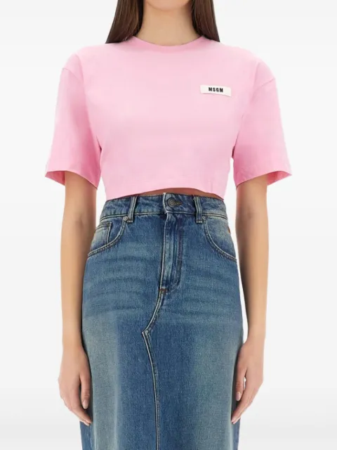 MSGM playera corta con detalle de lazo
