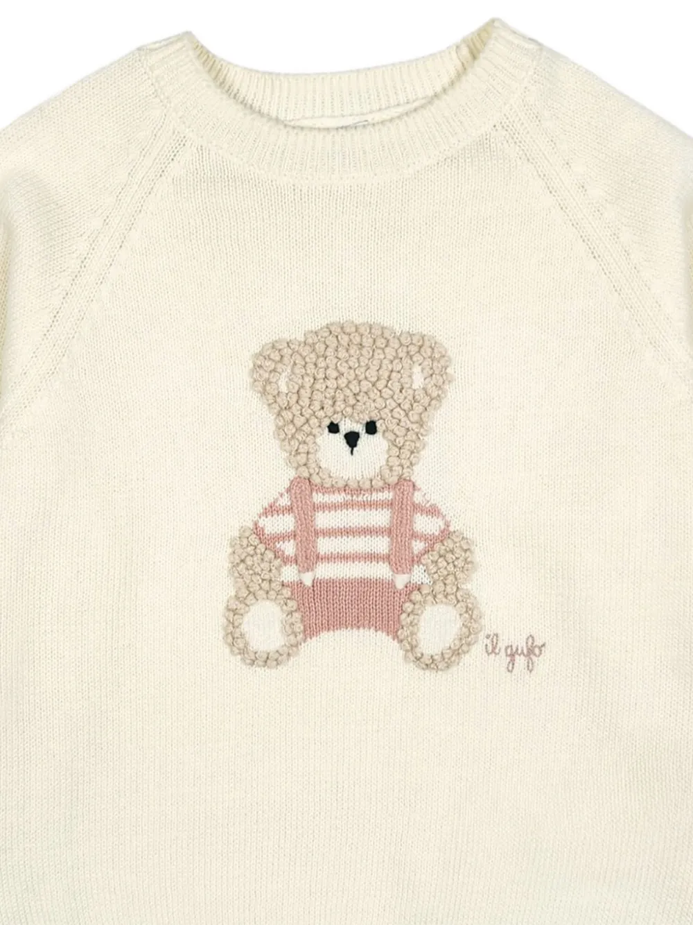 Il Gufo Sweater met geborduurd logo Beige