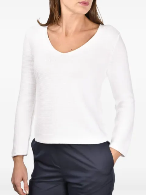 Gran Sasso V-neck long-sleeve top