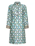 ELENA MIRO` geometric-print midi shirt dress - Multicolour