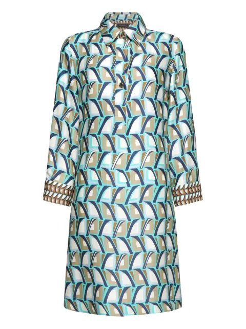 ELENA MIRO` geometric-print midi shirt dress