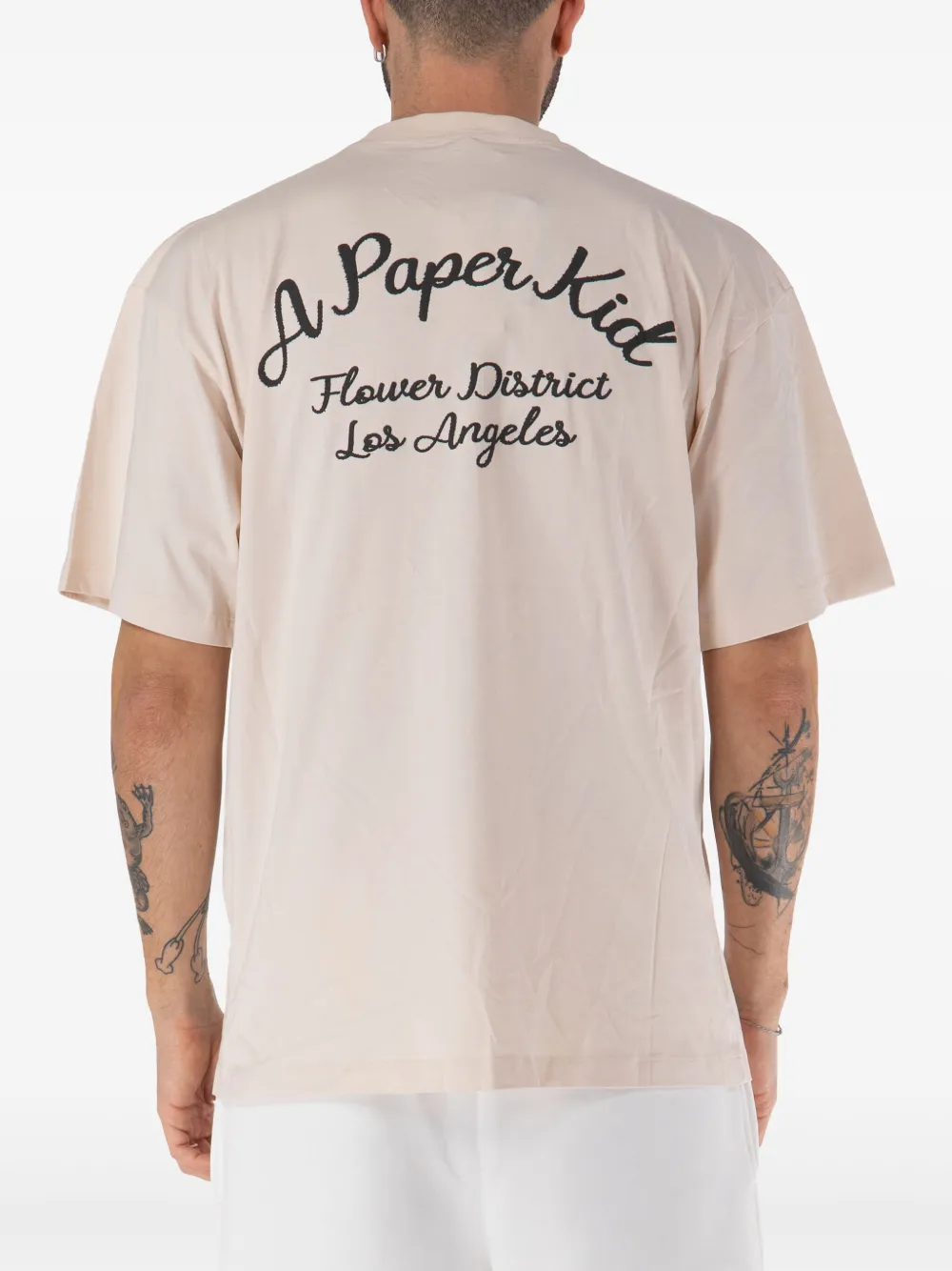 A Paper Kid Katoenen T-shirt Beige