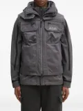 Napapijri logo-print layered jacket - Grey