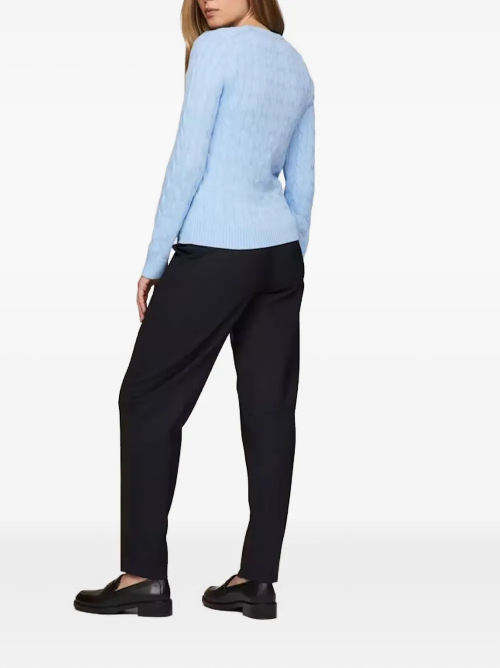 Tommy Hilfiger Kabelgebreide trui Blauw