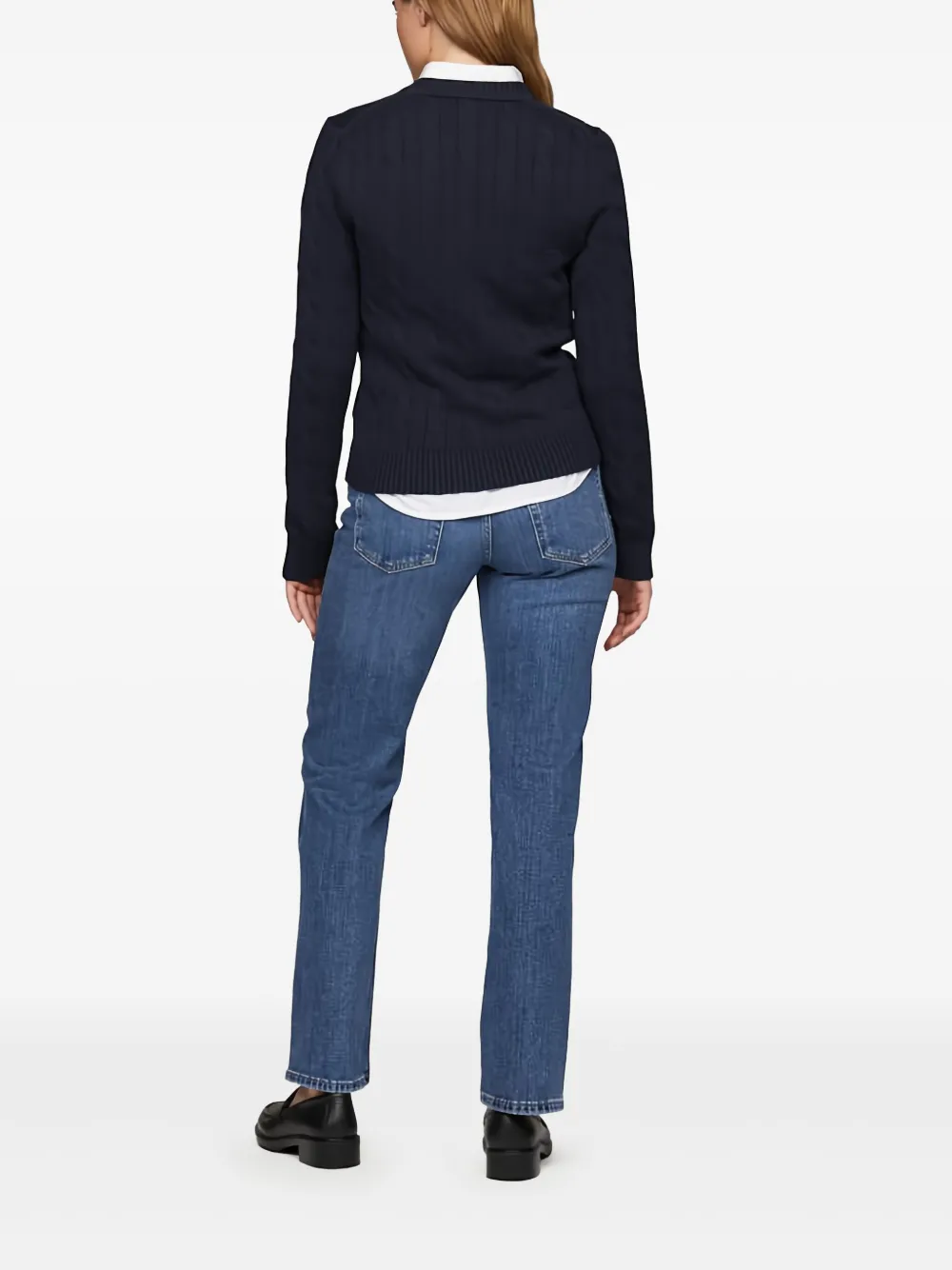 Tommy Hilfiger Kabelgebreide trui Blauw