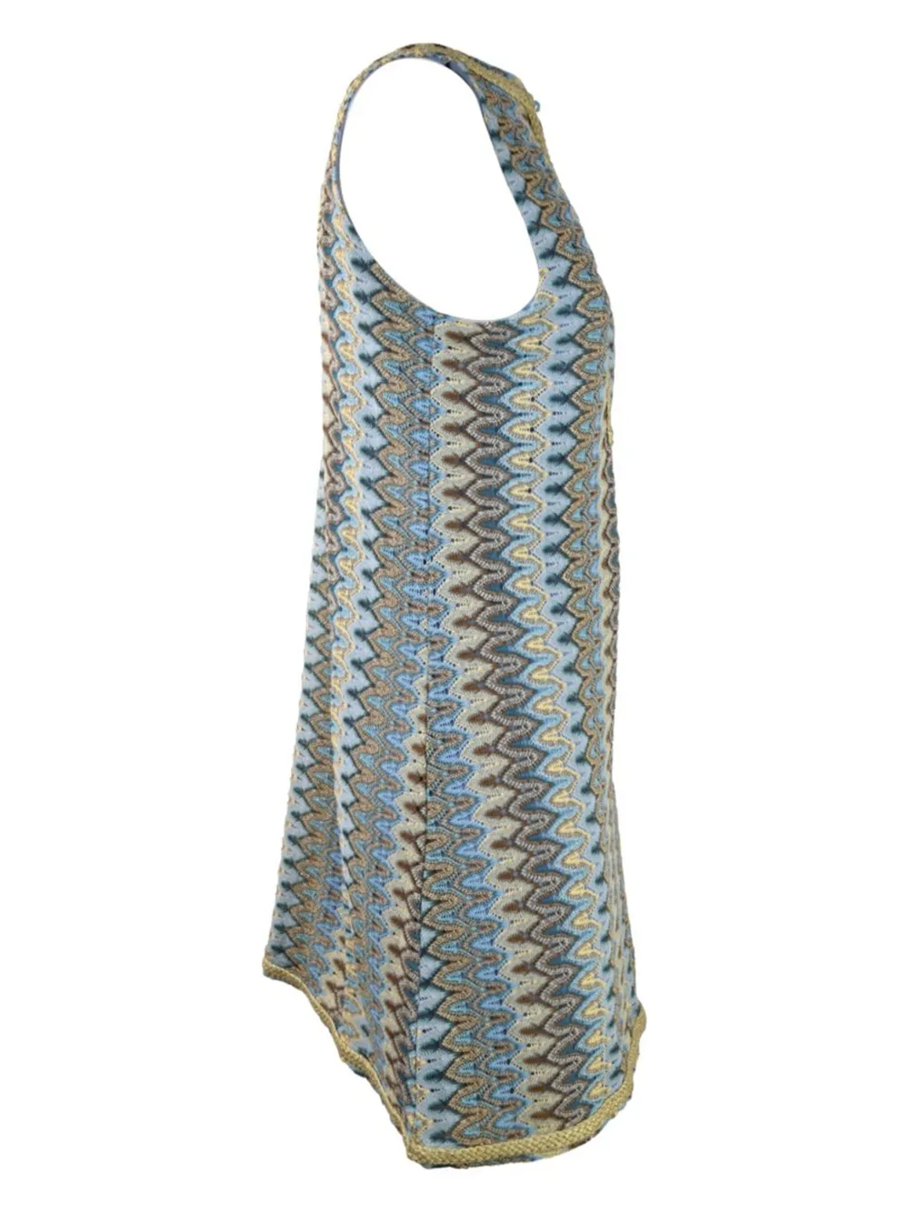 PHO FIRENZE Mini-jurk met zigzag patroon - Blauw