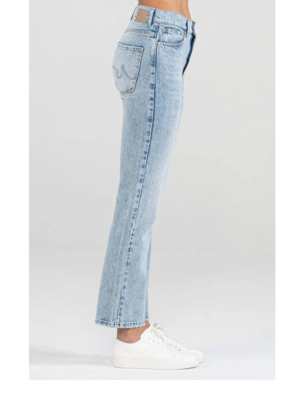 Shop Ag Logo-patch Jeans In Blue