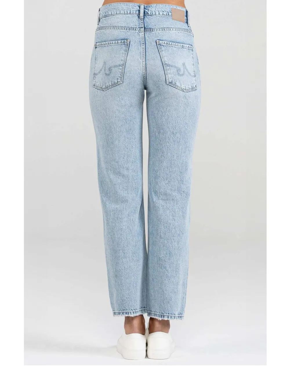 Shop Ag Logo-patch Jeans In Blue