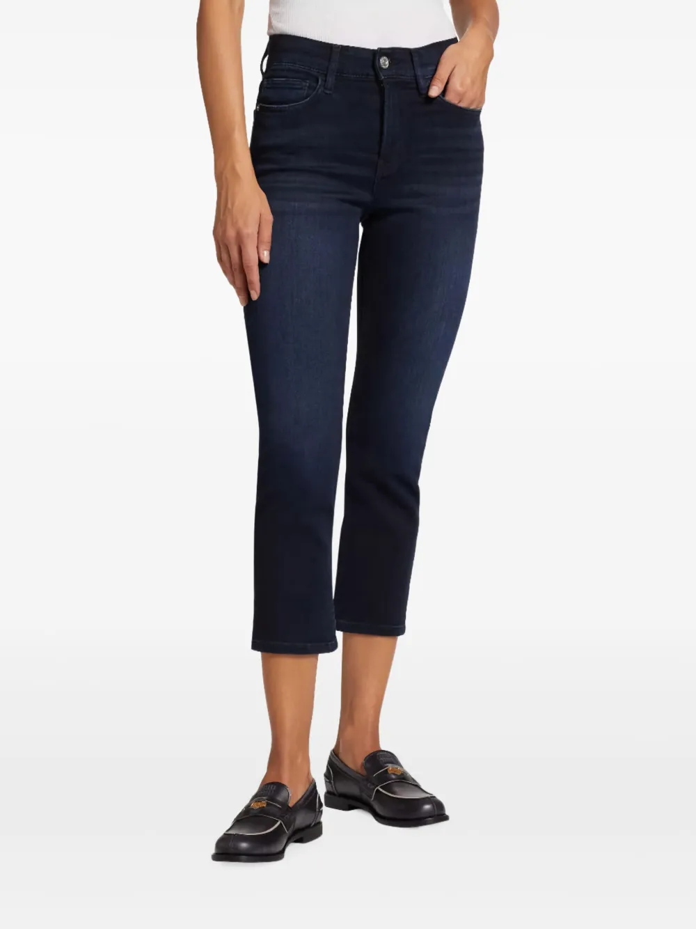 FRAME Cropped jeans Blauw
