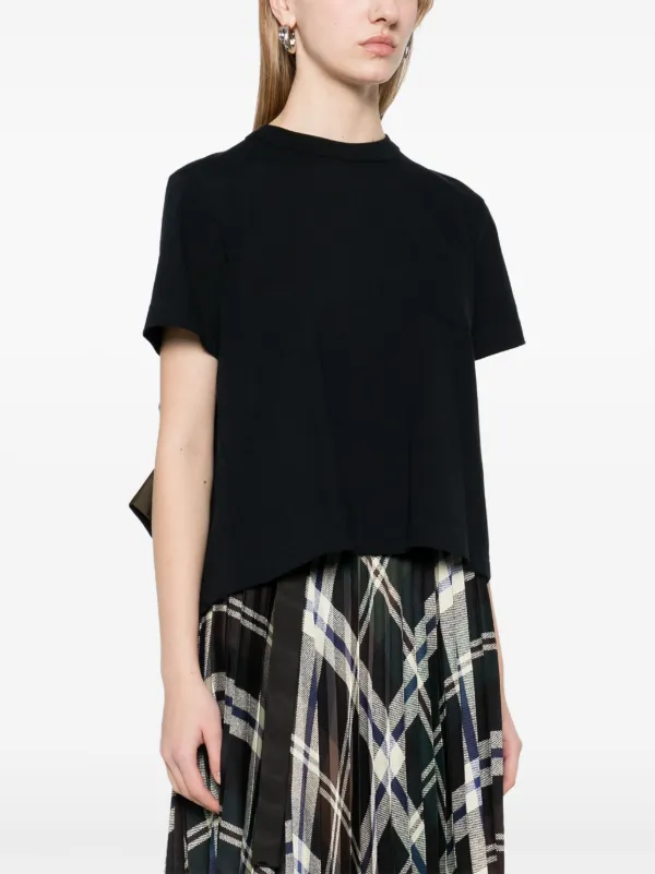 Tシャツ・カットソー sacai SS25 Sacai T-shirts and Polos Black (2507694 001) Sacai Panelled T-shirt | Blue | FARFETCH
