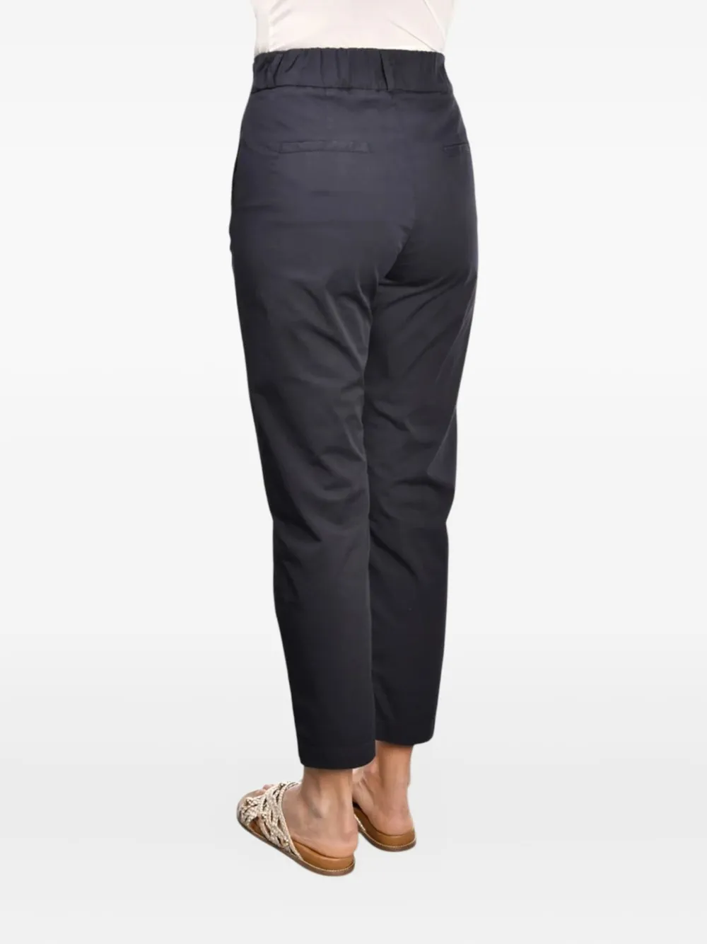 Gran Sasso darted cropped trousers - Blauw