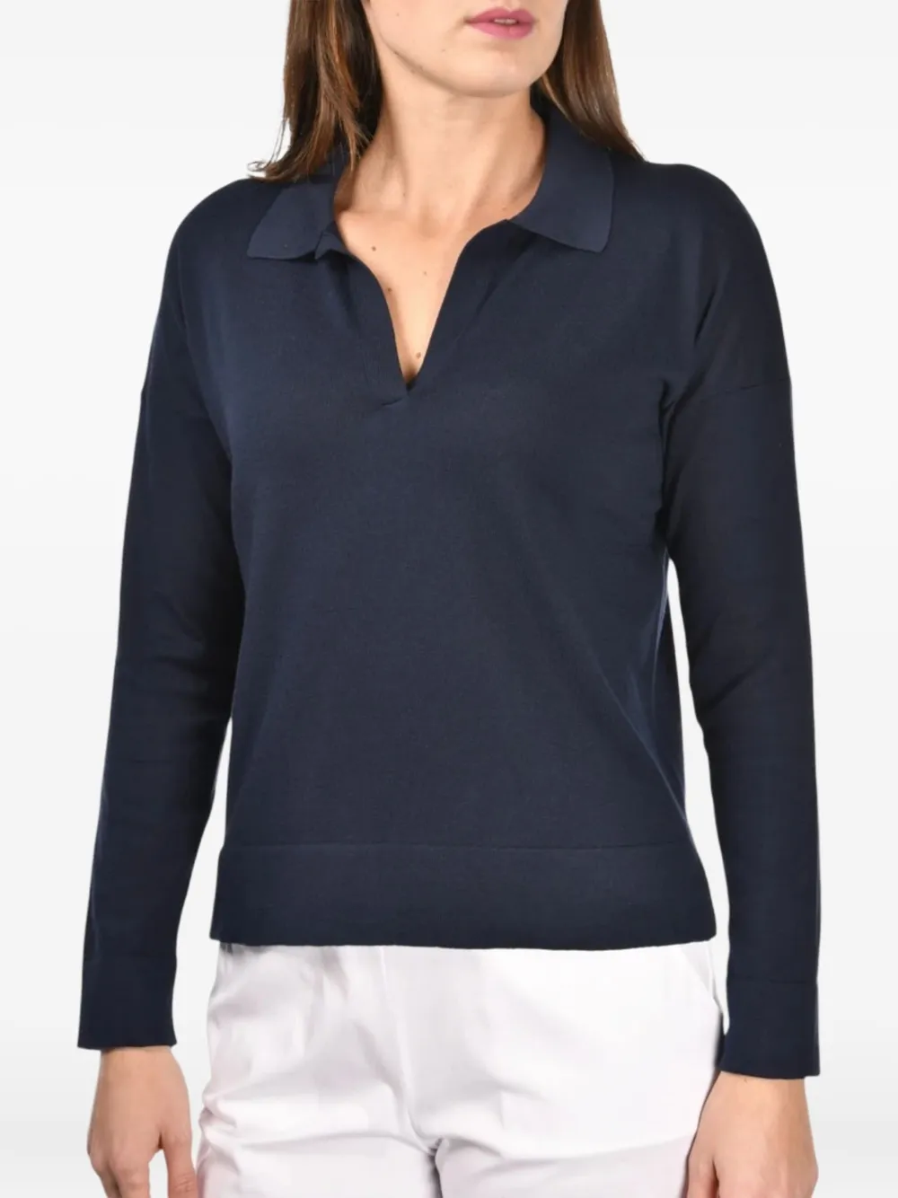 polo-neck cotton top
