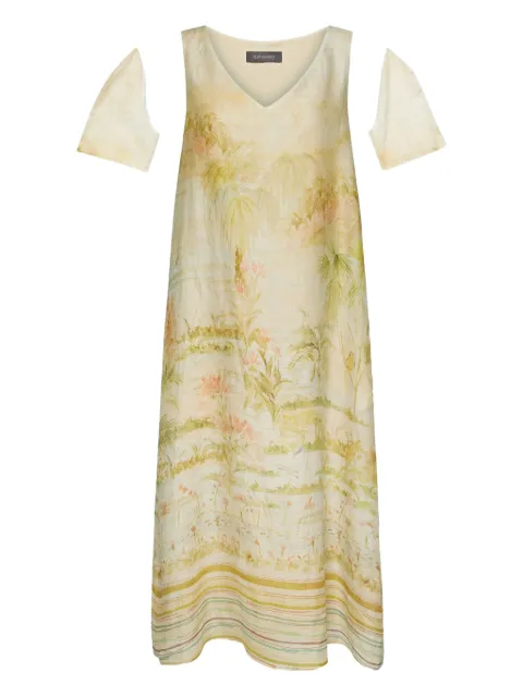 ELENA MIRO` printed midi dress