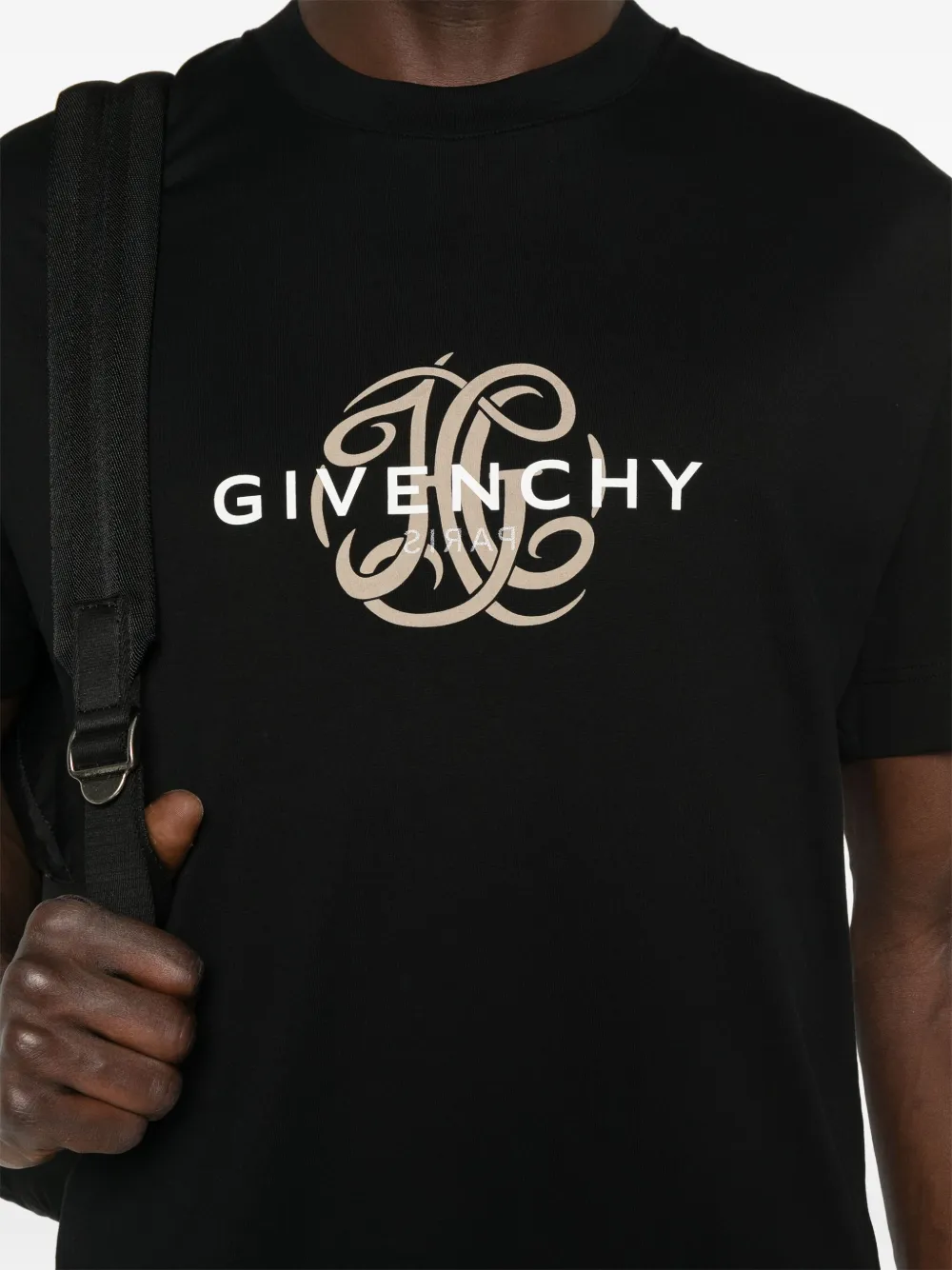 Givenchy T-shirt met logoprint Zwart