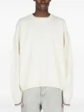 Diomene dropped-shoulder ribbed-cuff sweater - White