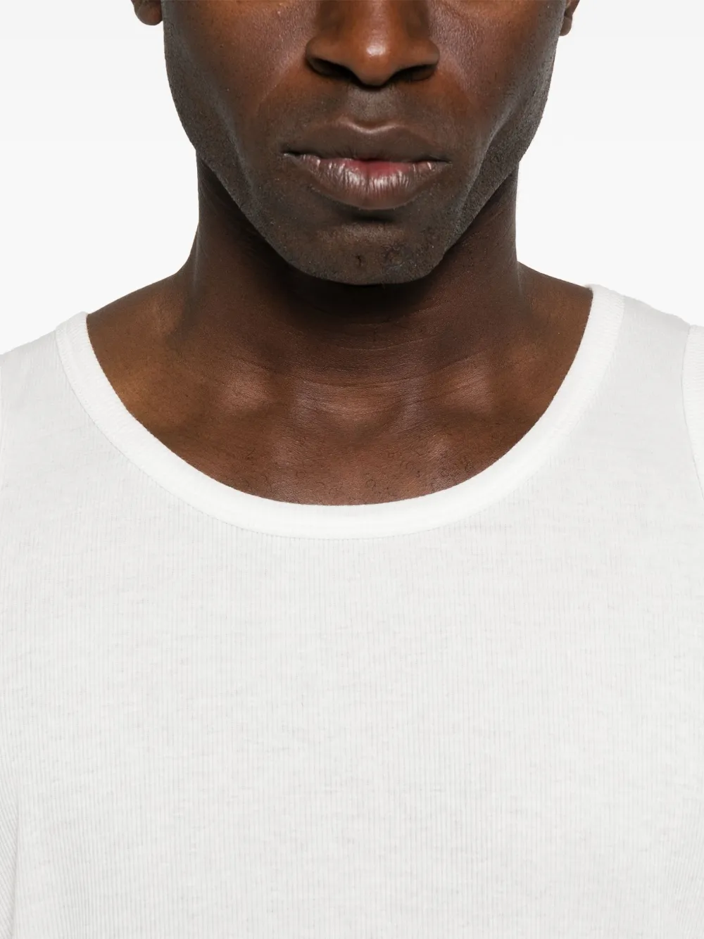 The Row Geripptes Trägershirt In White