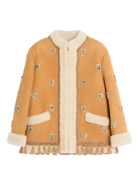 Valentino Garavani embroidered leather jacket