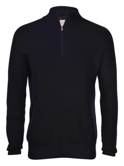 Gran Sasso ribbed zip-neck sweater