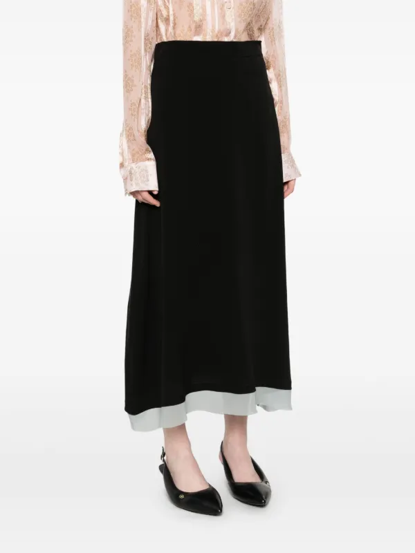 FENDI Silk Skirt | Black | FARFETCH