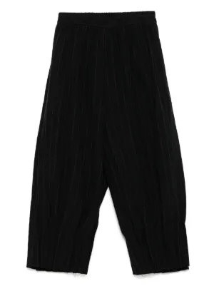 Black Comme Des Garçons プリーツディテール パンツ | ブラック