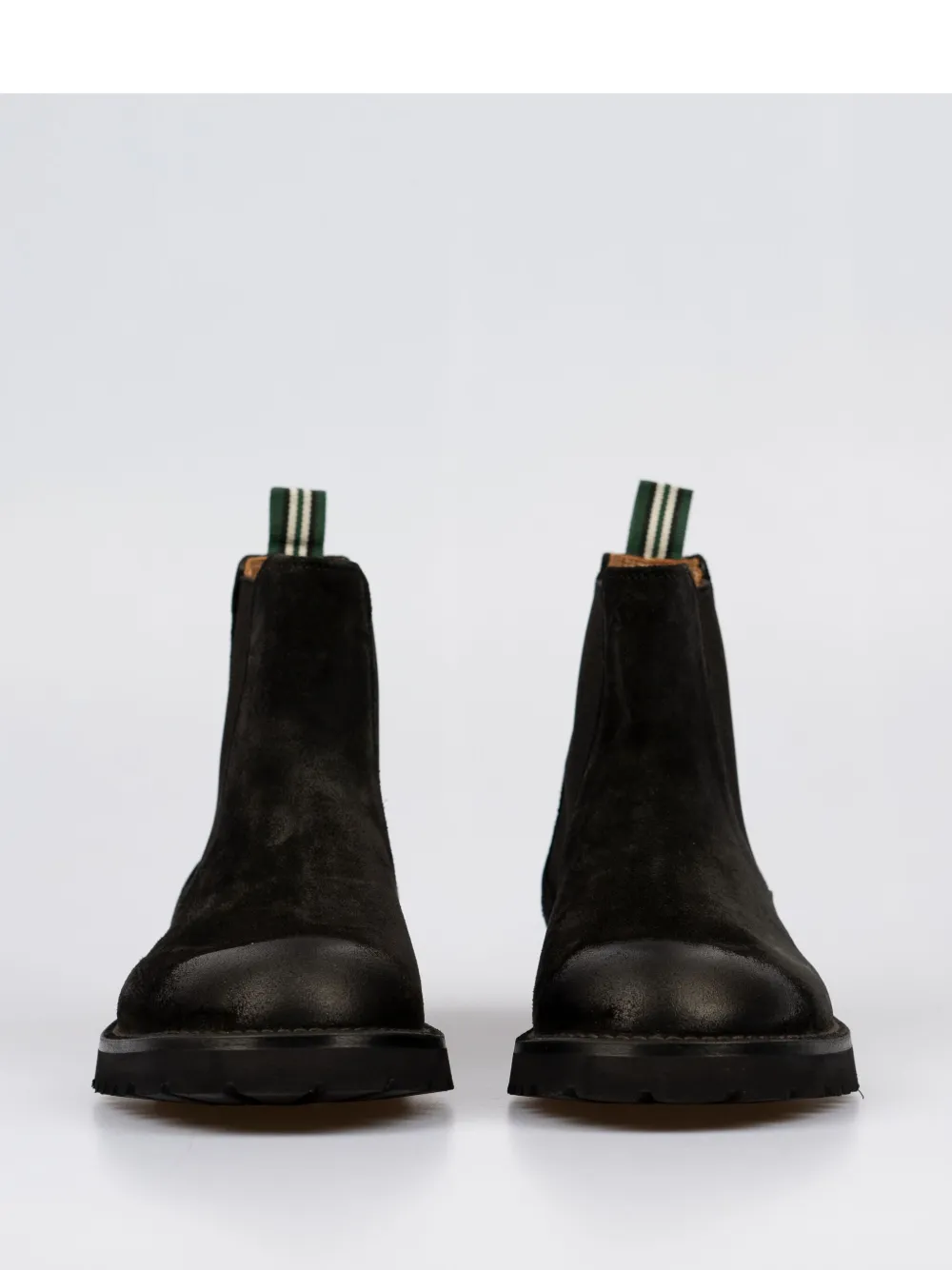 Green George Leather Boots In Black