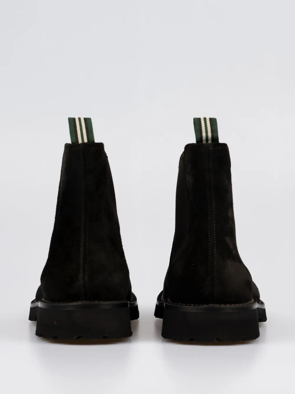 Green George Leather Boots In Black