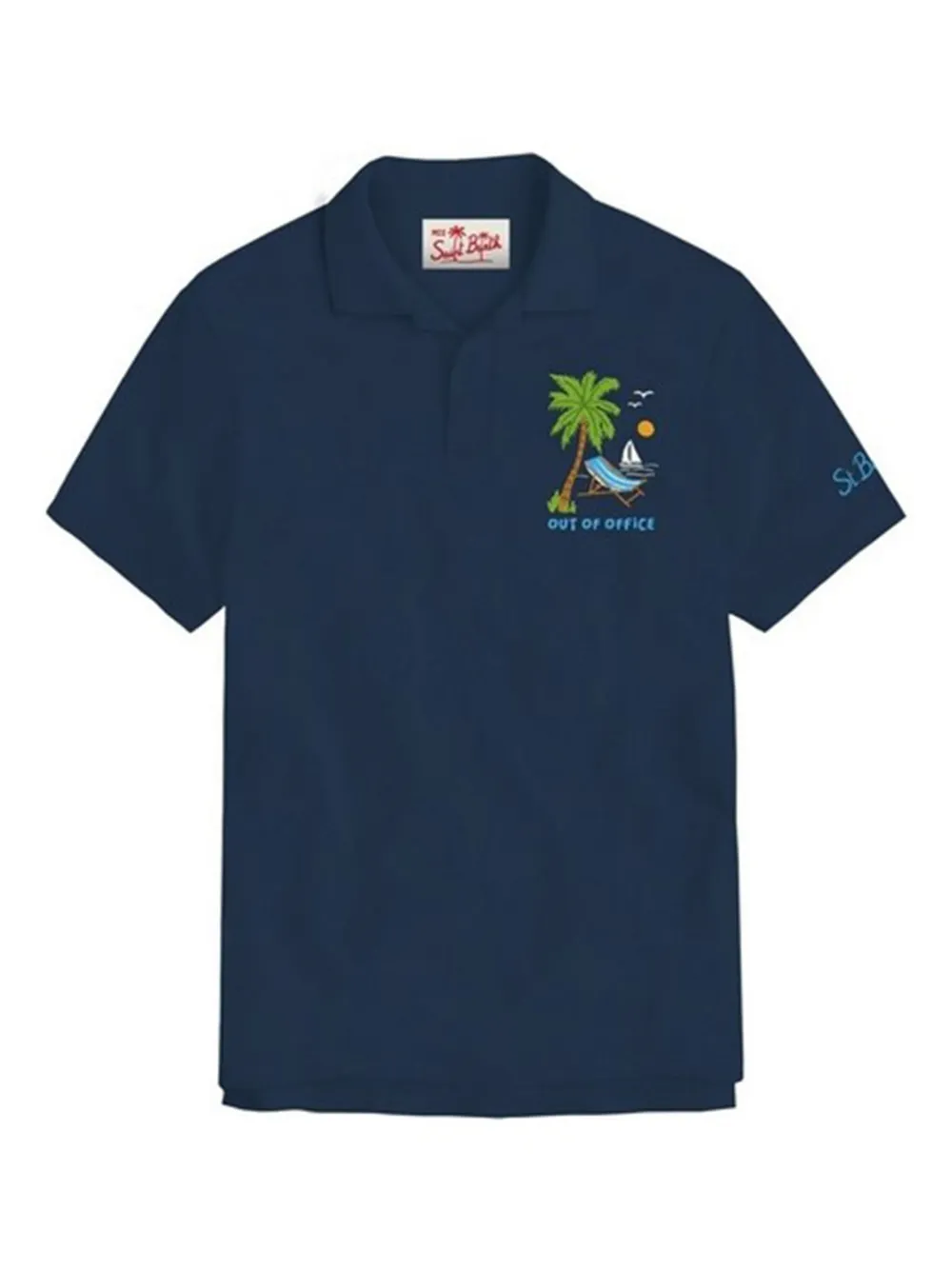 MC2 Saint Barth Out Of Office poloshirt Blauw