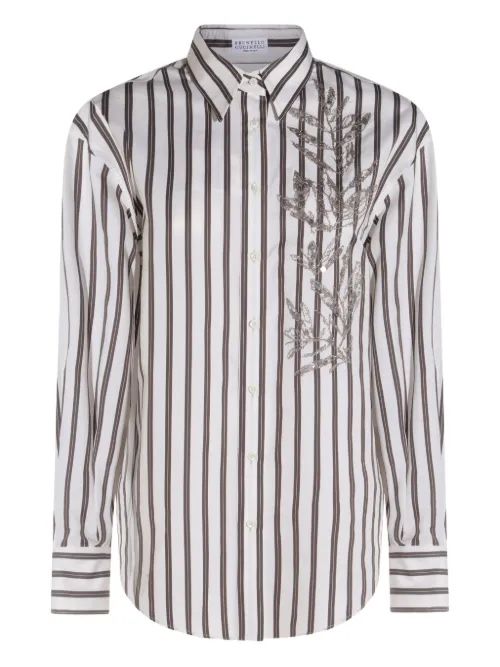 Chemise à rayures - Brunello Cucinelli - Modalova