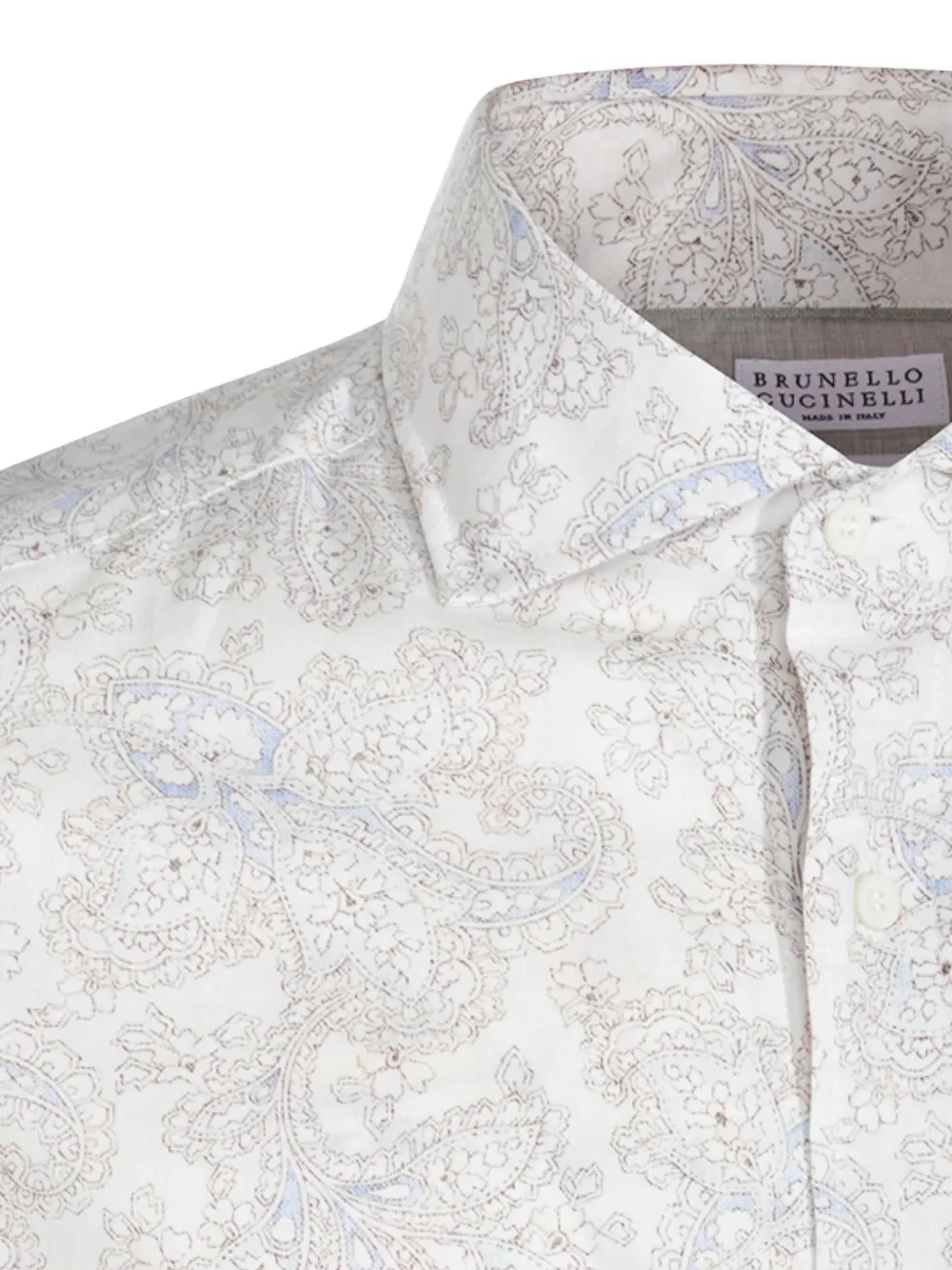 Brunello Cucinelli Overhemd met paisley-print Beige