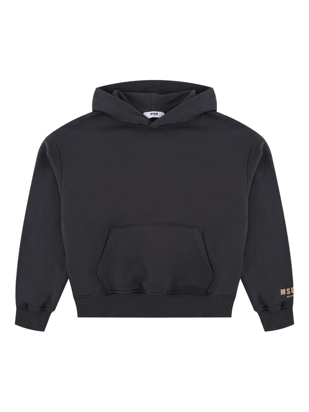 MSGM Kids Hoodie met logoprint Zwart
