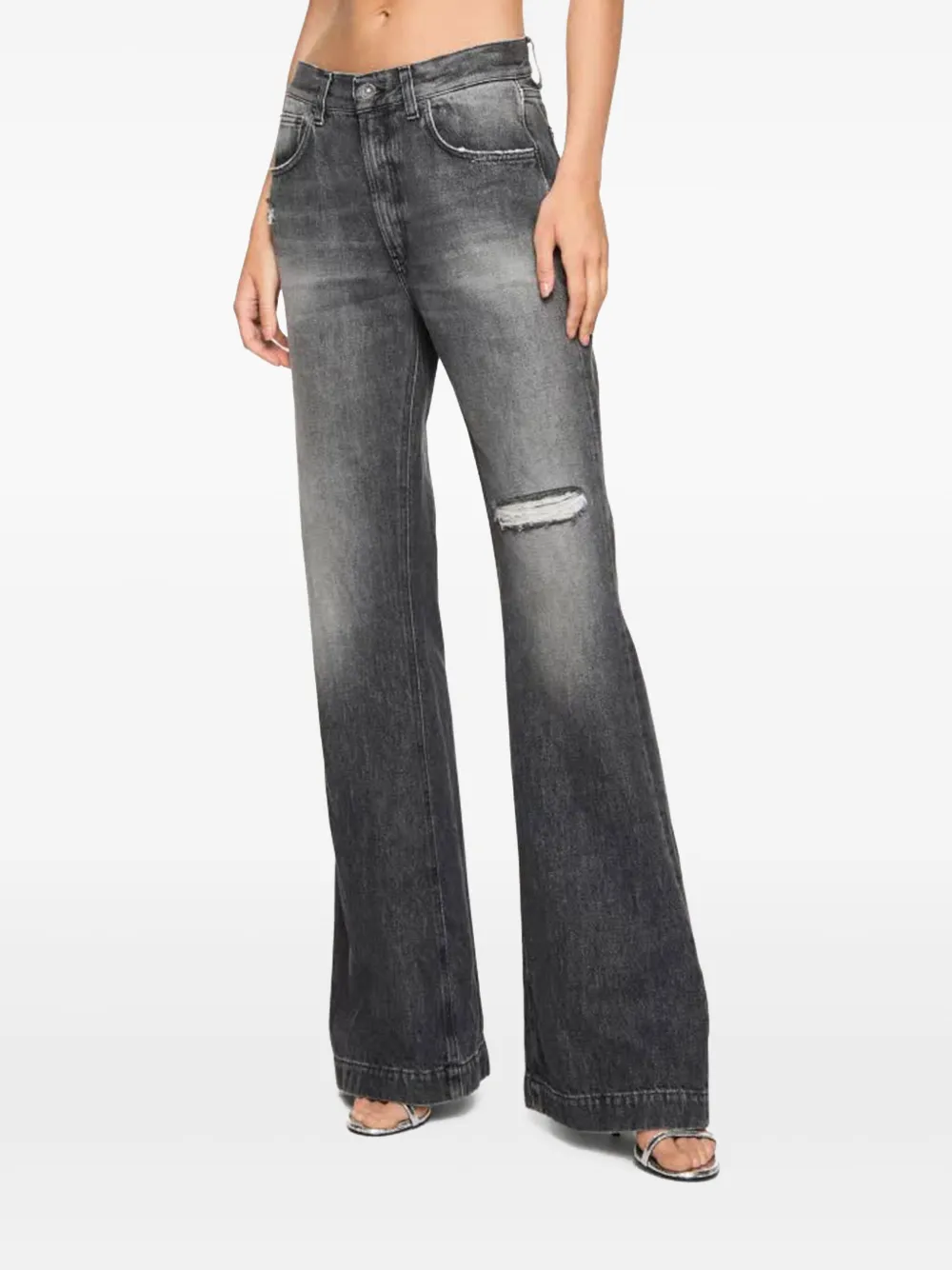 DONDUP Jeans met wijde pijpen - Zwart