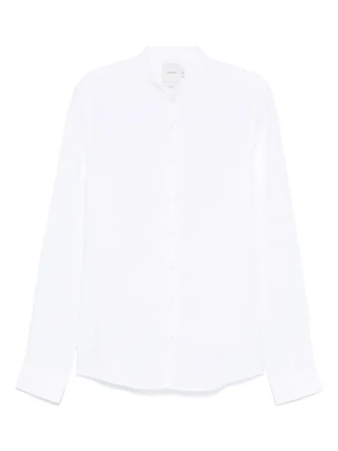 Calvin Klein linen stand-up-collar shirt