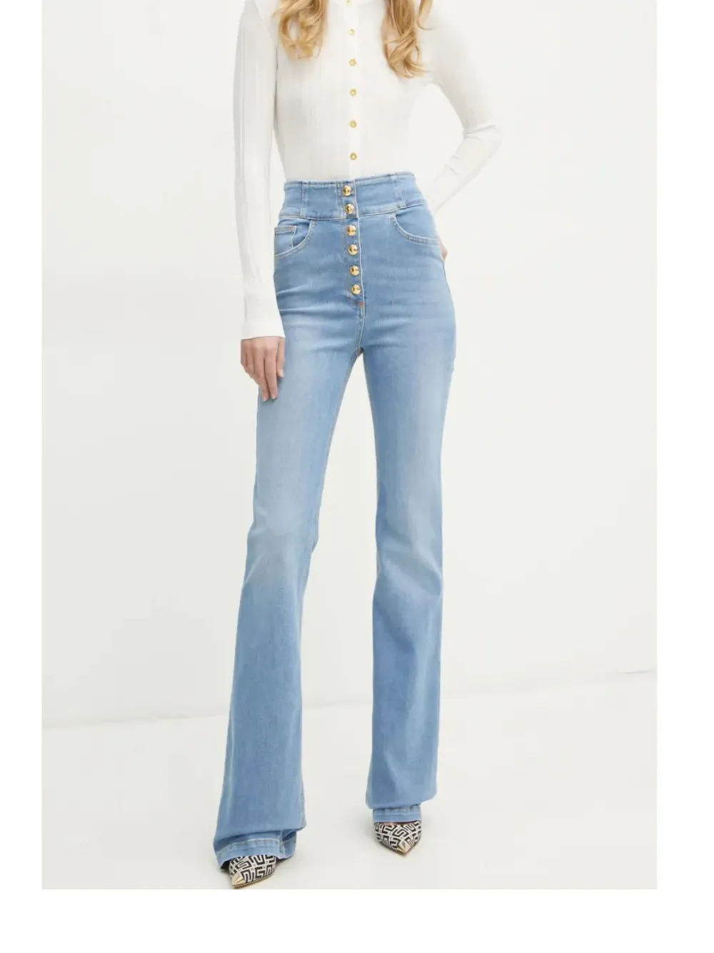 Elisabetta Franchi Sheer Detailing Cardigan In White