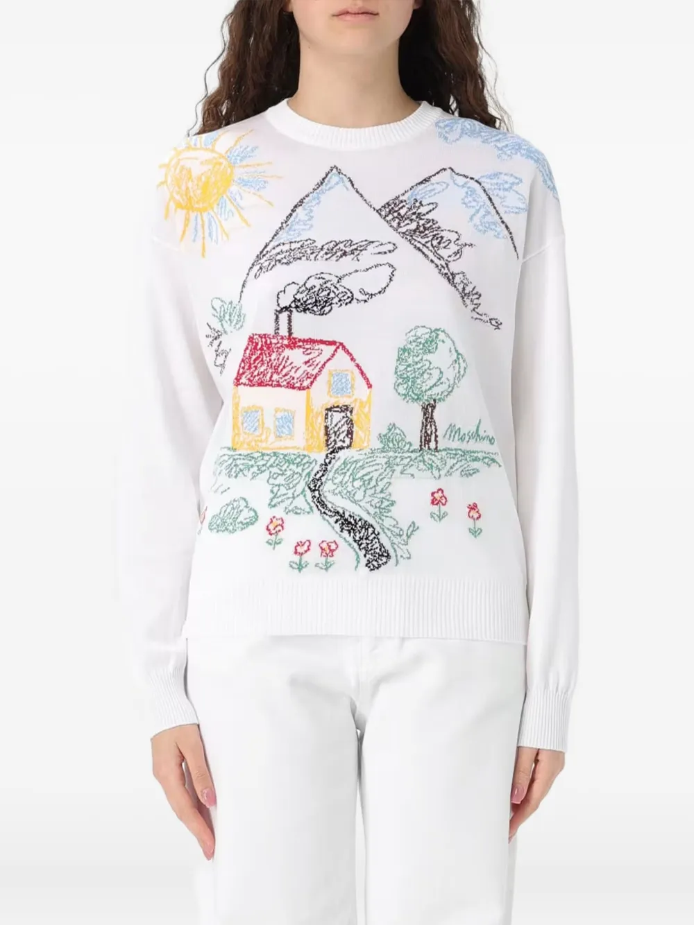 Moschino cotton jumper Wit