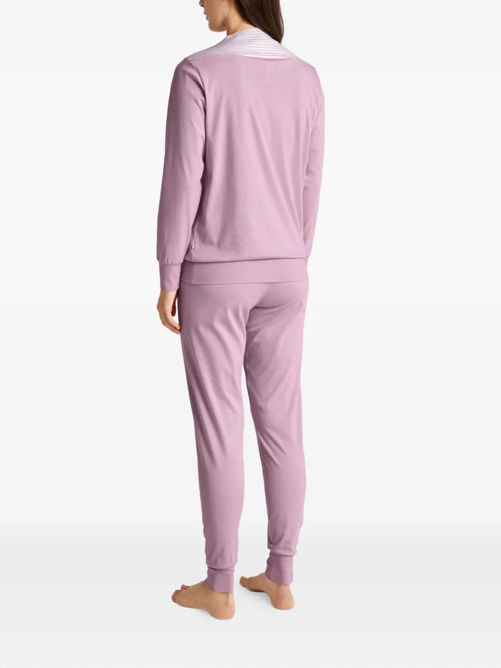 CALIDA Pyjama met gestreept detail Roze