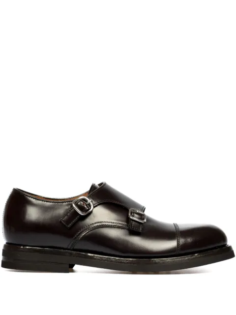 Green George leather monk shoes 