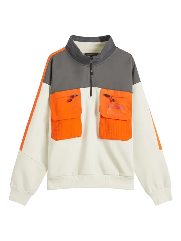 Napapijri カラーブロック スウェットシャツ | ニュートラル | FARFETCH JP