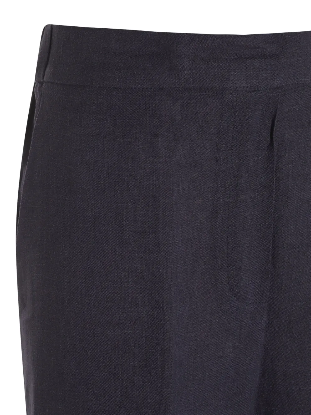 Shop Antonelli Linen Trousers In Blue