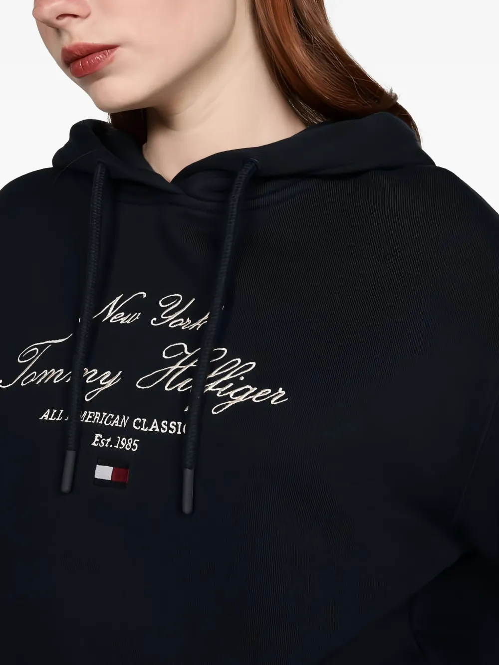 Tommy Hilfiger Hoodie met geborduurd logo Blauw
