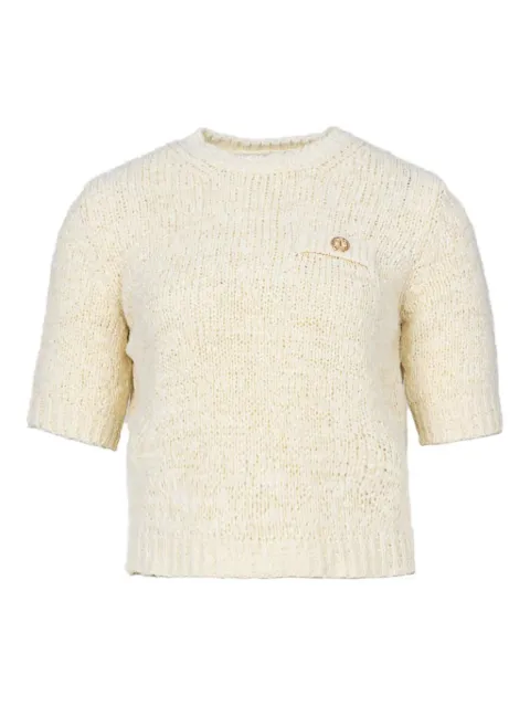 TWINSET Top con placca logo