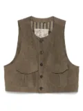 Ziggy Chen crew-neck waistcoat - Brown