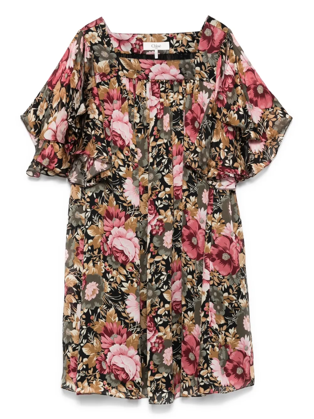 Chloé floral-print mini dress | Black | Image 1