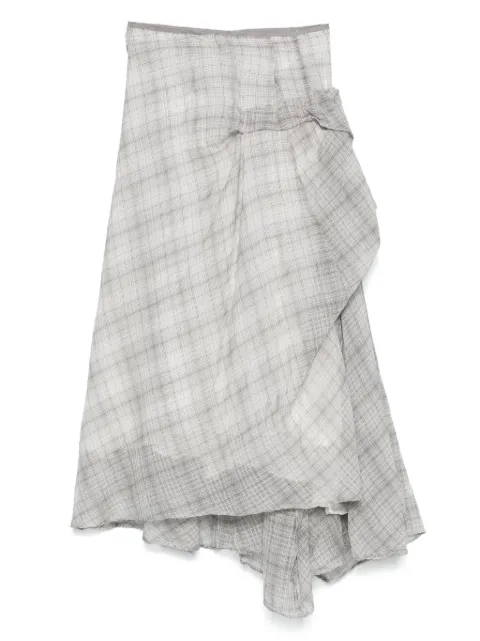 Marc Le Bihan checked midi skirt