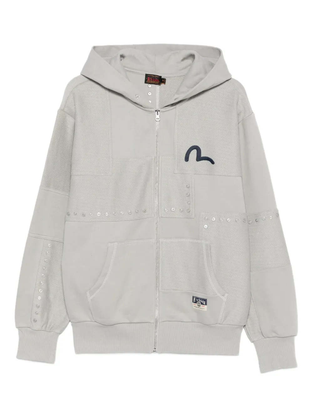 EVISU Hoodie met rits Grijs